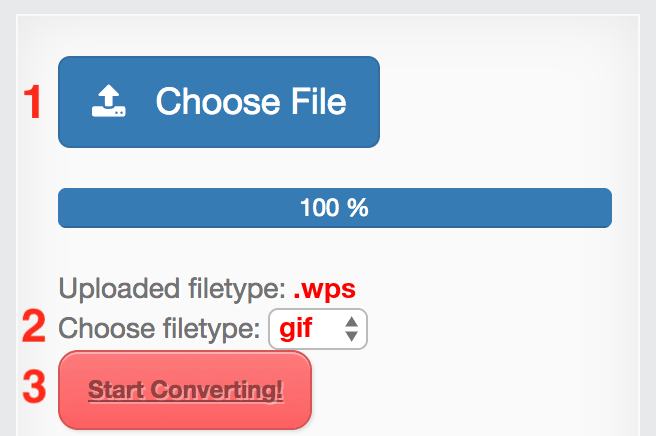 How to convert WPS files online to GIF